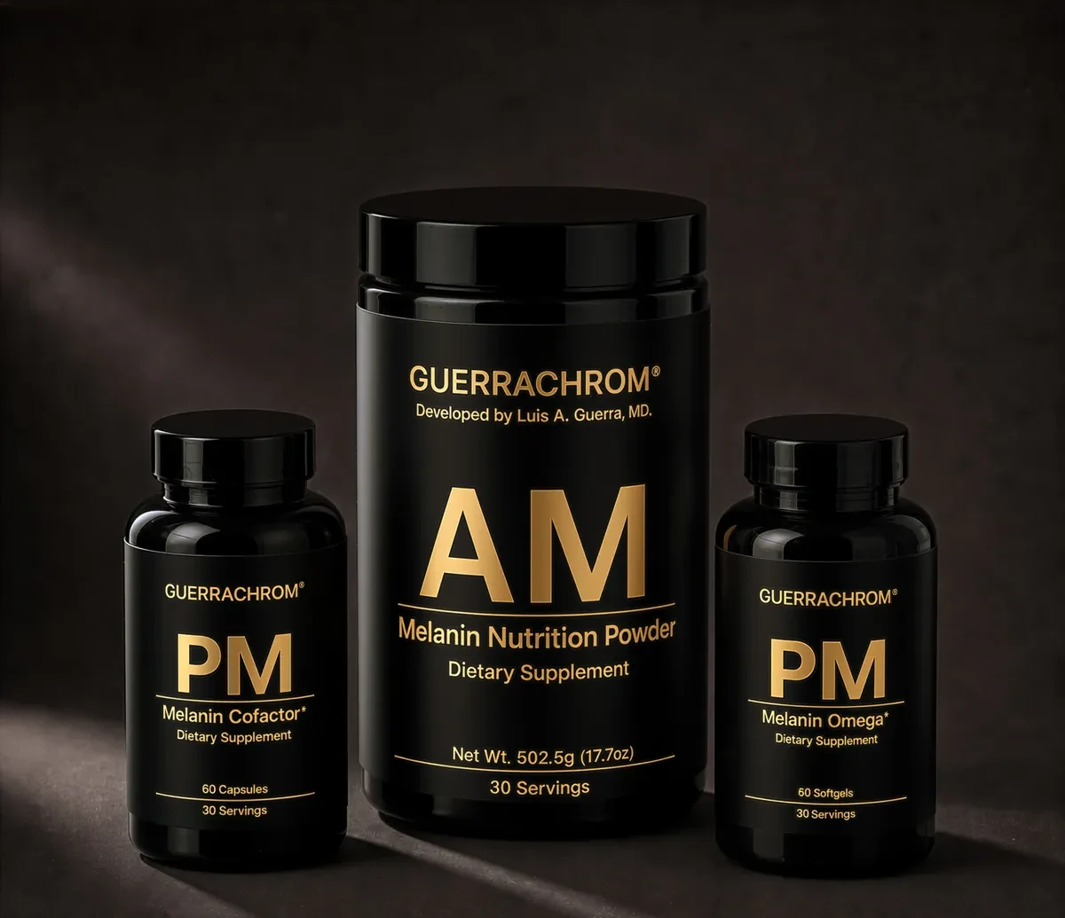 GUERRACHROM&reg; AM powder and PM capsules and softgels